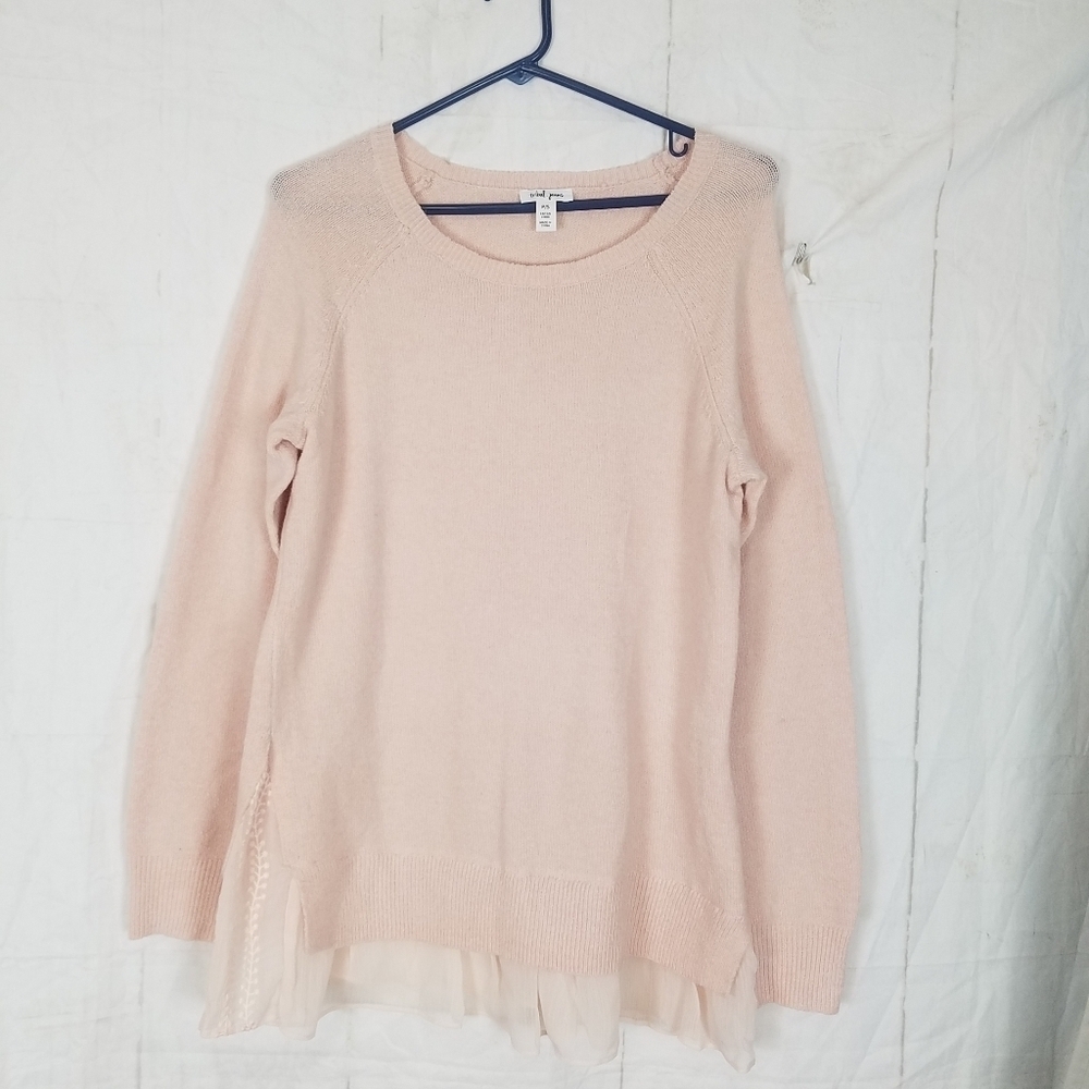 Tribal jeans pink layer tunic sweater - Picture 2 of 9